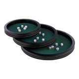 Piste bois Noir et Cuir - Verte - jeu de dés piste de dés - Rouge et Noir