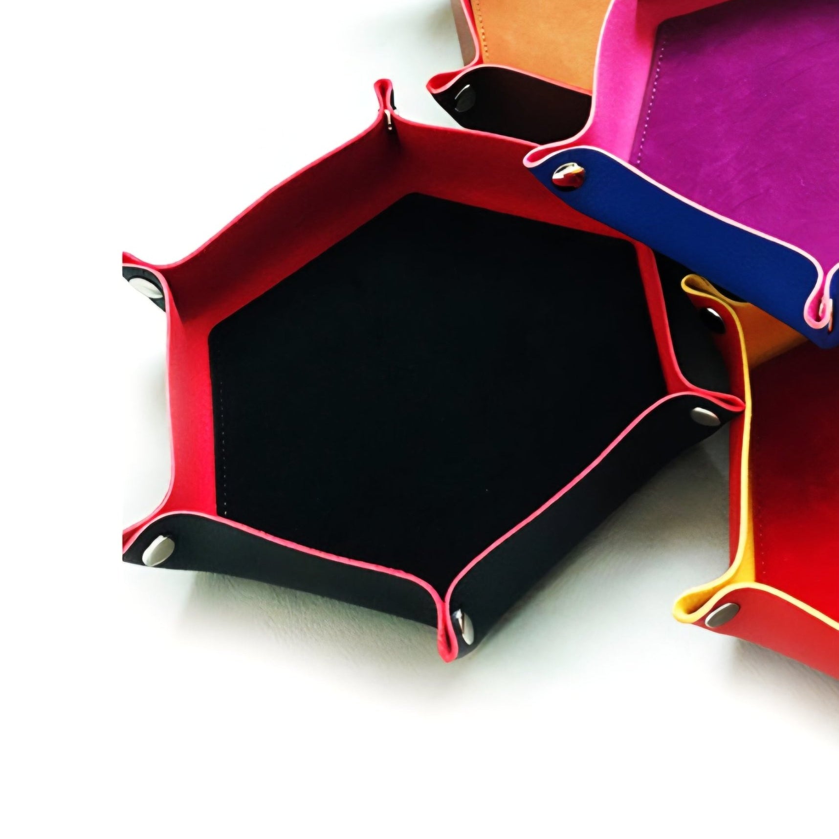 Piste de Dés - souple 18cm - rouge et noir - jeu de dés piste de dés - Rouge et Noir