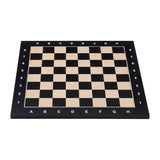 Plateau d'échecs / échiquier en érable incrusté - Lettré - Chiffré - échiquier classique - Rouge et Noir