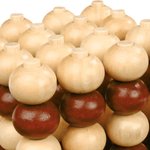 Puissance 4 3D - Grand modèle en bois - Jeu de stratégie en bois - Rouge et Noir