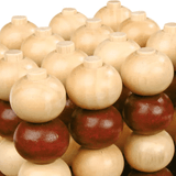 Puissance 4 3D - Grand modèle en bois - Jeu de stratégie en bois - Rouge et Noir