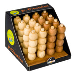 Puissance 4 - 3D - socle carré - Casse - tête en bois pyramide enfant - Rouge et Noir