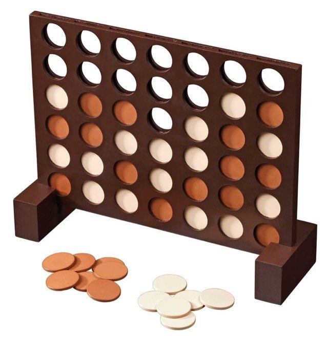 Puissance 4 bois - PH - Jeu de stratégie en bois - Rouge et Noir