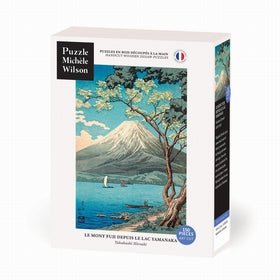 Puzzle Bois Michèle Wilson - 150 pièces - Le mont Fuji - Takahashi Hiroaki - Puzzle en bois Michèle Wilson - Rouge et Noir