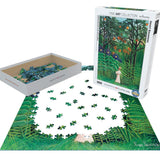 Puzzle Eurographics - 1000 p - Femme se promenant dans une forêt exotique - Henri Rousseau - Puzzle en carton - Rouge et Noir