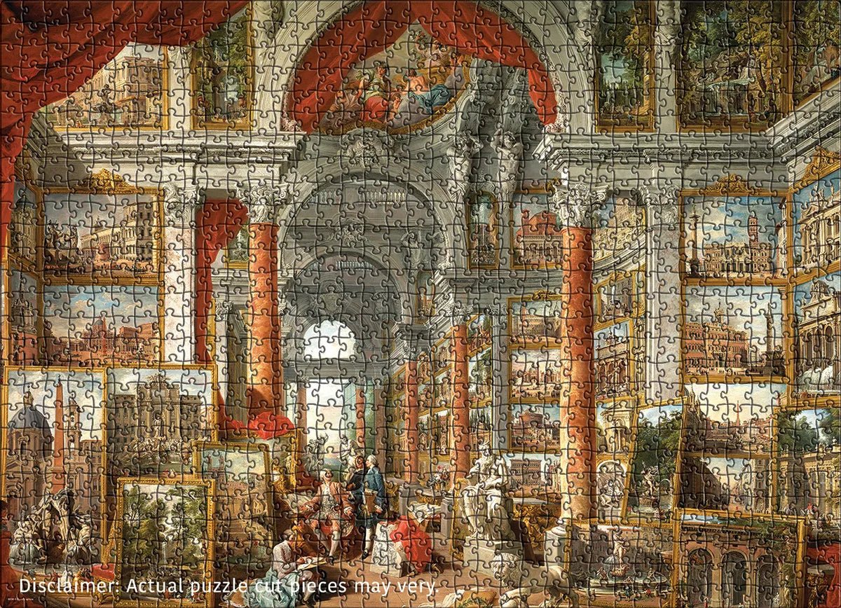 Puzzle Eurographics - 1000 p - Gallerie de la Rome Antique - Panini - Puzzle en carton - Rouge et Noir