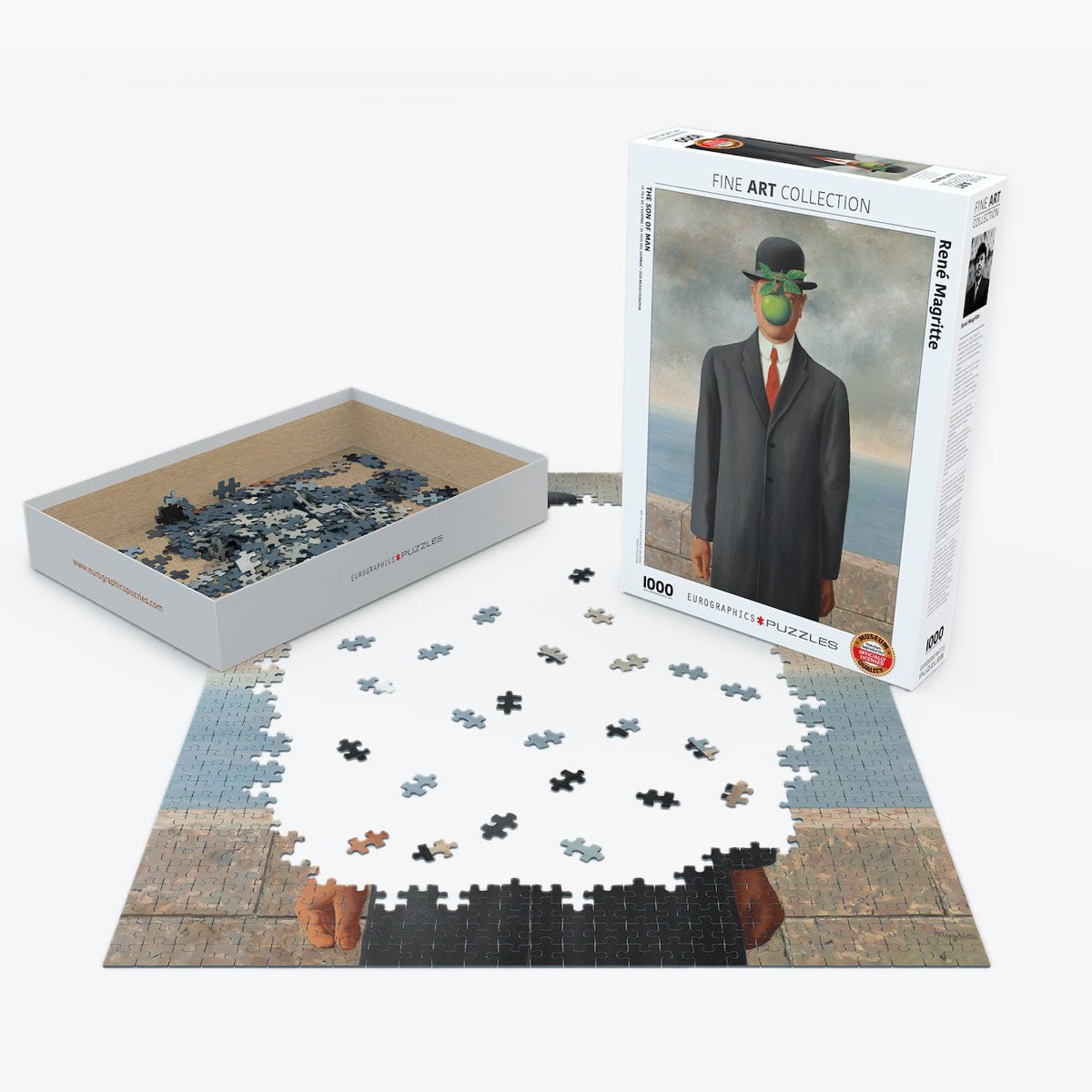 Puzzle Eurographics - 1000 p - Le fils de l’homme - Magritte - Puzzle en carton - Rouge et Noir