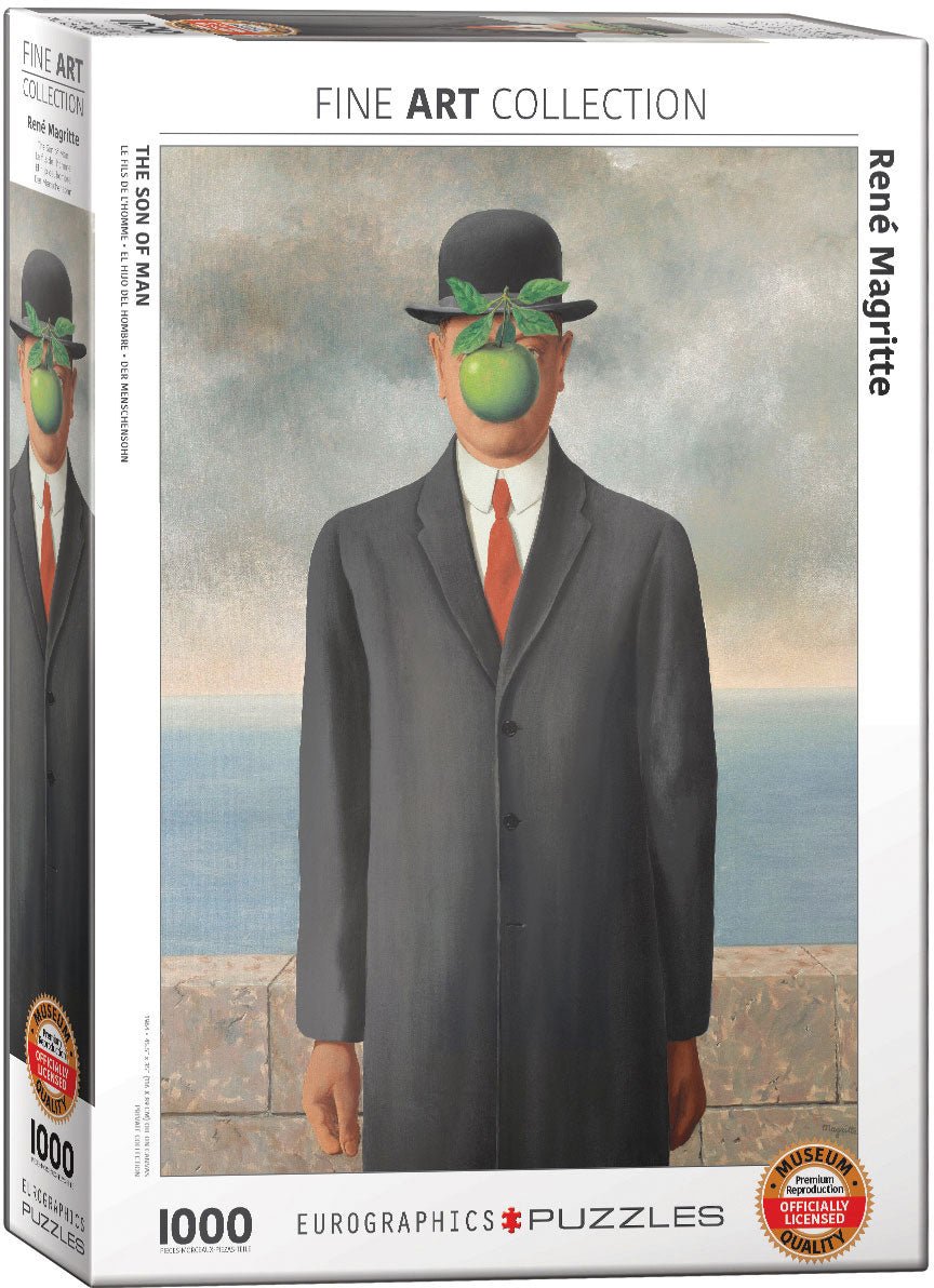 Puzzle Eurographics - 1000 p - Le fils de l’homme - Magritte - Puzzle en carton - Rouge et Noir