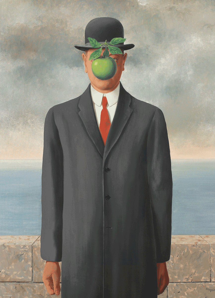 Puzzle Eurographics - 1000 p - Le fils de l’homme - Magritte - Puzzle en carton - Rouge et Noir