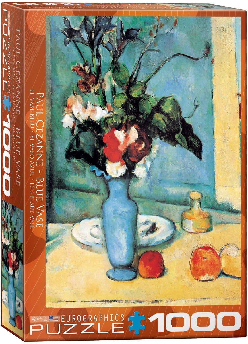 Puzzle Eurographics - 1000 p - Le vase bleu - Cézanne - Puzzle en carton - Rouge et Noir