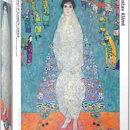 Puzzle EuroGraphics - 1000 p - Portrait de Elisabeth Lederer - Klimt - Puzzle en carton - Rouge et Noir