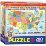 Puzzle Eurographics - 200 p - Carte de l’Europe - Puzzle en carton autre - Rouge et Noir