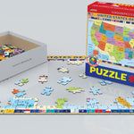 Puzzle Eurographics - 200 p - Carte de l’Europe - Puzzle en carton autre - Rouge et Noir