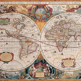 Puzzle Eurographics - 2000 p - Carte de monde antique - Puzzle en carton - Rouge et Noir