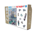 Puzzle MW - 100 p - Notre dame de paris - Maximilien Luce - Puzzle en bois Michèle Wilson - Rouge et Noir