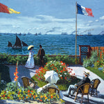 Puzzle MW - 100 p - Terrasse à Sainte - Adresse - Claude Monet - Puzzle en bois Michèle Wilson - Rouge et Noir