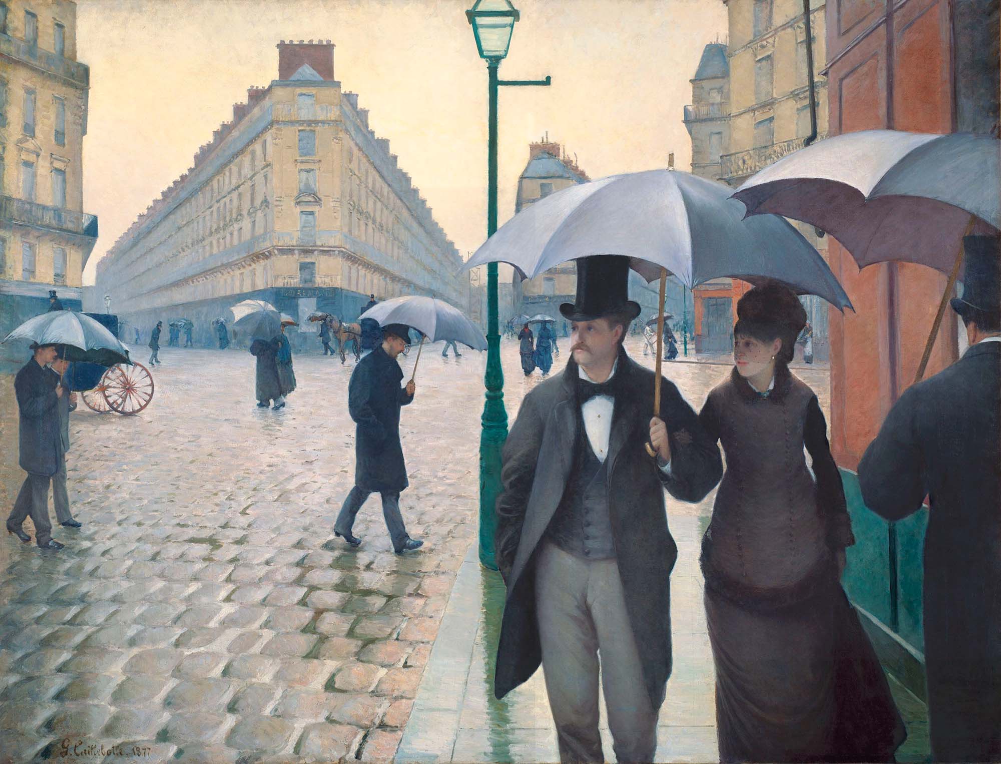 Puzzle MW - 150 pièces - Rue de Paris, temps de pluie - Caillebotte - Puzzle en bois Michèle Wilson - Rouge et Noir