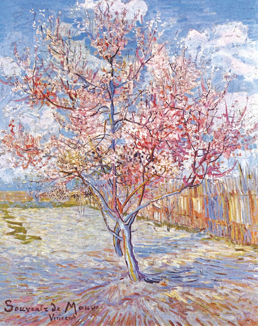 Puzzle MW - 350 p - Souvenir de Mauve - Van Gogh - Puzzle en bois Michèle Wilson - Rouge et Noir
