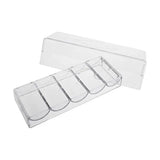 Racks vide pour 100 jetons (avec couvercle) - accessoire de poker - Rouge et Noir