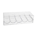 Racks vide pour 100 jetons (avec couvercle) - accessoire de poker - Rouge et Noir