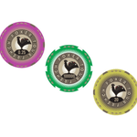 Rouleau de 25 jetons - Ceramique - French Poker Tour - accessoire de poker - Rouge et Noir