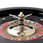 Roulette en Bois - Laquée Noir - 45 cm - roulette simple - Rouge et Noir