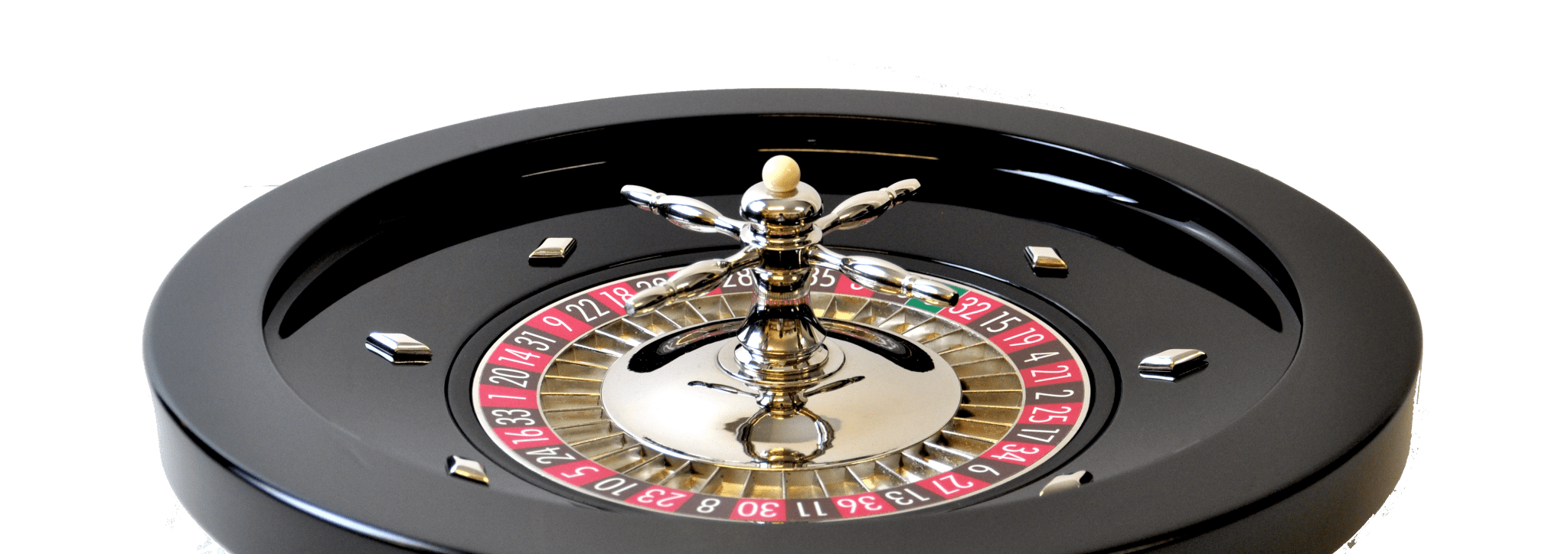 Roulette en Bois - Laquée Noir - 45 cm - roulette simple - Rouge et Noir