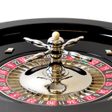 Roulette en Bois - Laquée Noir - 45 cm - roulette simple - Rouge et Noir