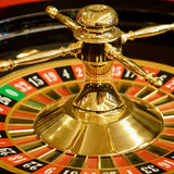 Roulette Romagnoli - Acajou - 60 cm - roulette simple en bois cadeau bel objet - Rouge et Noir