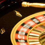 Roulette Romagnoli - Acajou - 60 cm - roulette simple en bois cadeau bel objet - Rouge et Noir