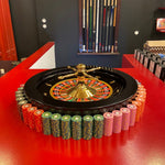 Roulette Romagnoli - Acajou - 60 cm - roulette simple en bois cadeau bel objet - Rouge et Noir
