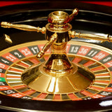Roulette Romagnoli - Acajou - 60 cm - roulette simple en bois cadeau bel objet - Rouge et Noir