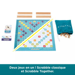 Scrabble Classique en bois - Jeux de Lettres et de Chiffres - Rouge et Noir