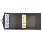 Scrabble Cuir Vegan - Magnétique - Marron - Jeux de Lettres et de Chiffres cadeau bel objet - Rouge et Noir