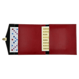 Scrabble Cuir Vegan - Magnétique - Rouge - Jeux de Lettres et de Chiffres cadeau bel objet - Rouge et Noir