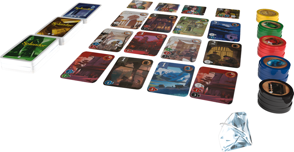 Splendor - Jeu de plateau de stratégie - Rouge et Noir