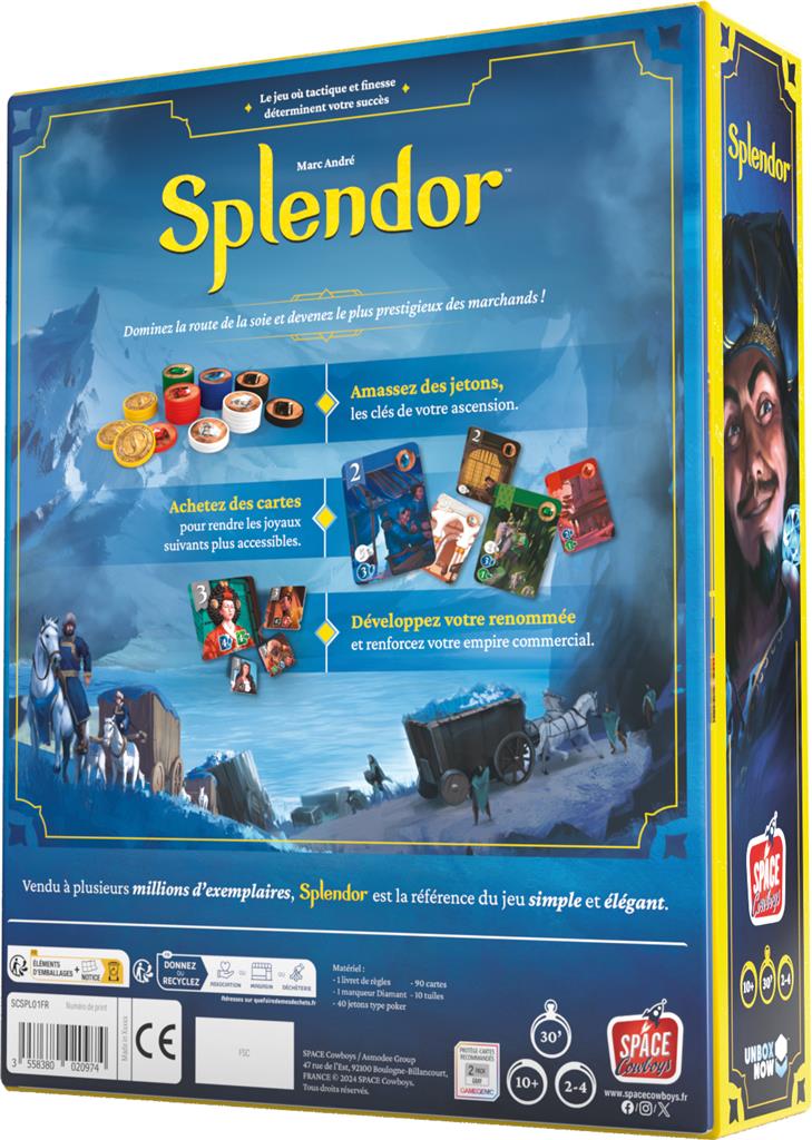 Splendor - Jeu de plateau de stratégie - Rouge et Noir