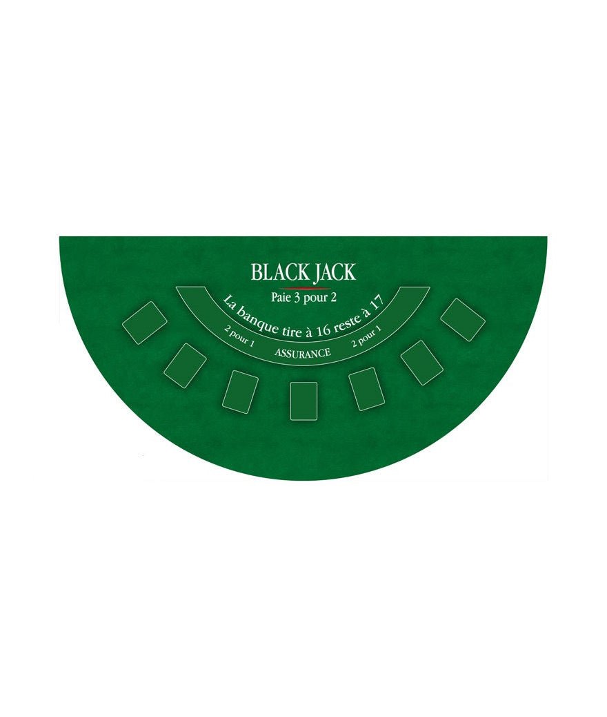 Tapis Black Jack Excellence - VERT 120 X 60 cm - tapis de black - jack - Rouge et Noir