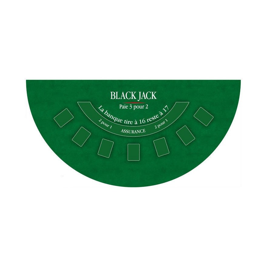 Tapis Black Jack Excellence - VERT 120 X 60 cm - tapis de black - jack - Rouge et Noir
