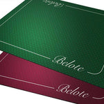Tapis de belote Excellence - LN Vert - tapis de cartes - Rouge et Noir