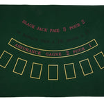 Tapis de Black - Jack feutre - 130x90 - tapis de black - jack - Rouge et Noir