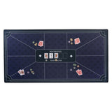 Tapis de poker Texas Hold'em - Néoprène - Bleu - tapis de poker - Rouge et Noir