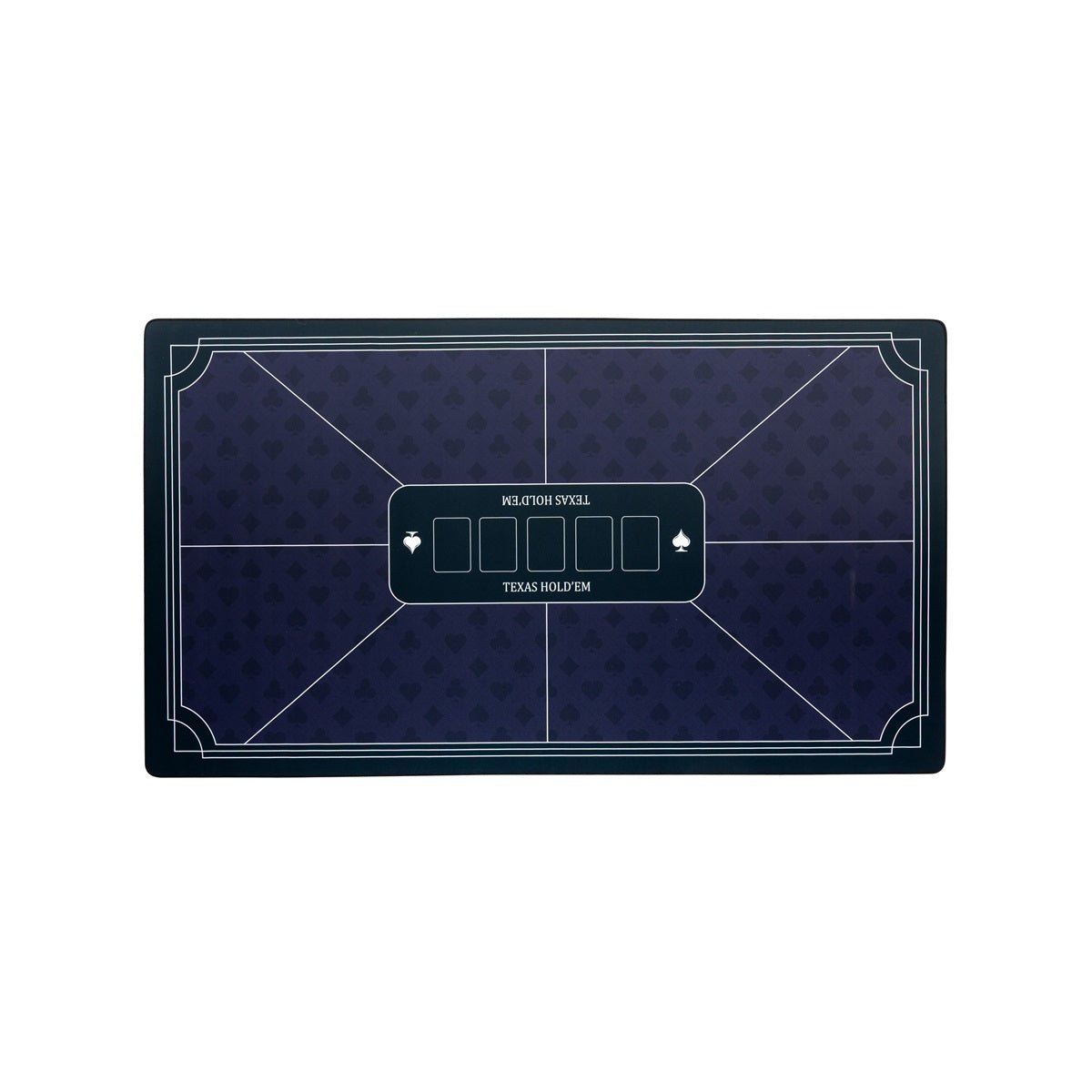 Tapis de poker Texas Hold'em - Néoprène - Bleu - tapis de poker - Rouge et Noir