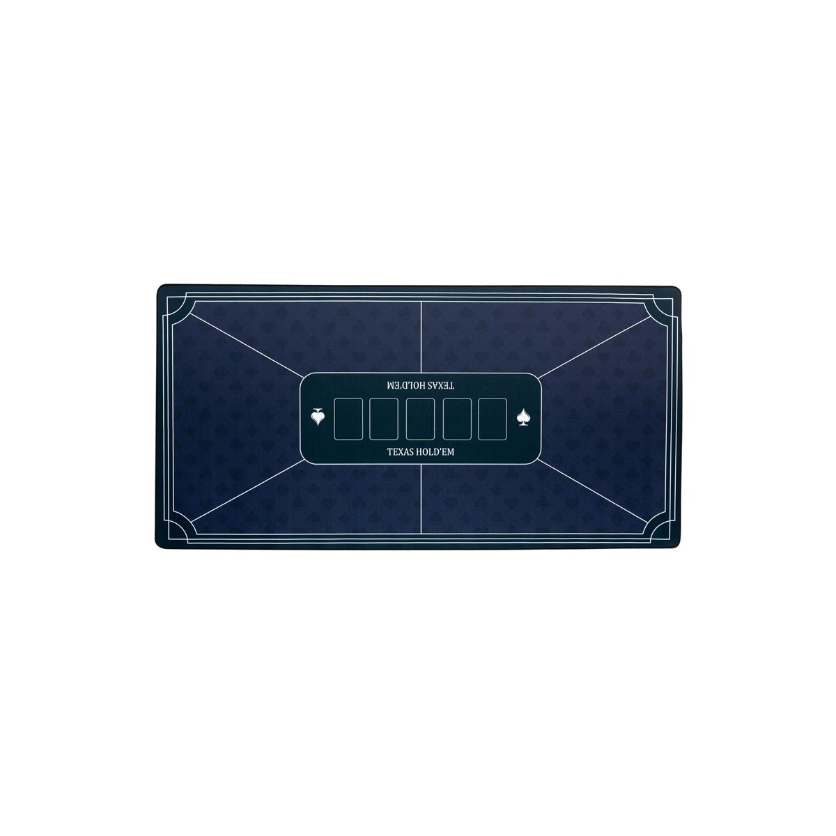 Tapis de poker Texas Hold'em - Néoprène - Bleu - tapis de poker - Rouge et Noir