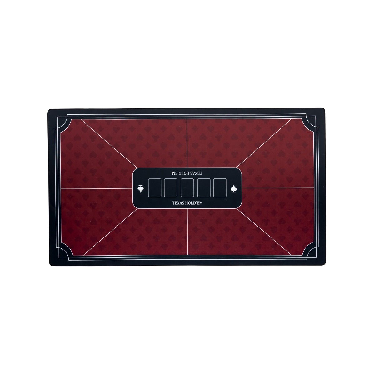Tapis de poker Texas Hold'em - Néoprène - Rouge - tapis de poker - Rouge et Noir
