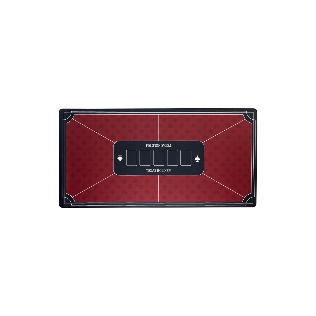 Tapis de poker Texas Hold'em - Néoprène - Rouge - tapis de poker - Rouge et Noir