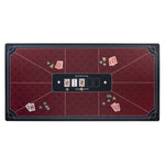 Tapis de poker Texas Hold'em - Néoprène - Rouge - tapis de poker - Rouge et Noir