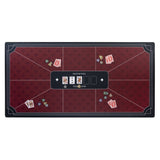 Tapis de poker Texas Hold'em - Néoprène - Rouge - tapis de poker - Rouge et Noir