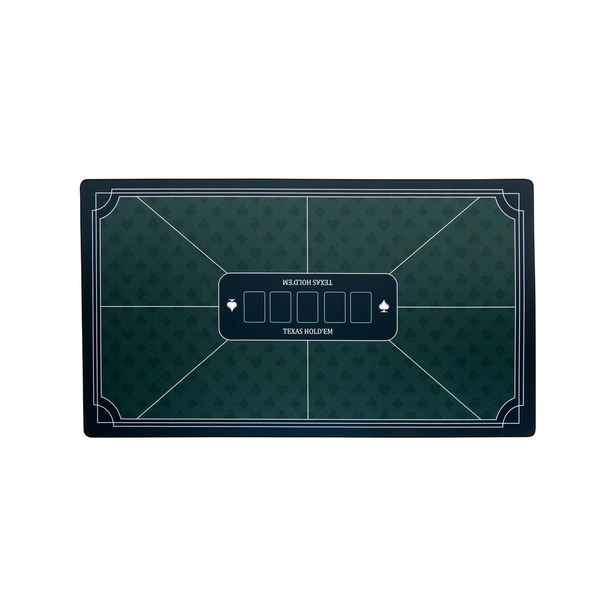Tapis de poker Texas Hold'em - Néoprène - Vert - tapis de poker - Rouge et Noir