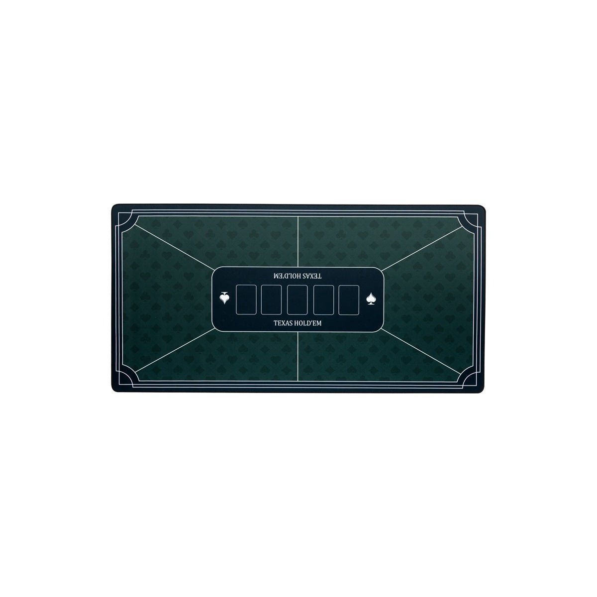 Tapis de poker Texas Hold'em - Néoprène - Vert - tapis de poker - Rouge et Noir